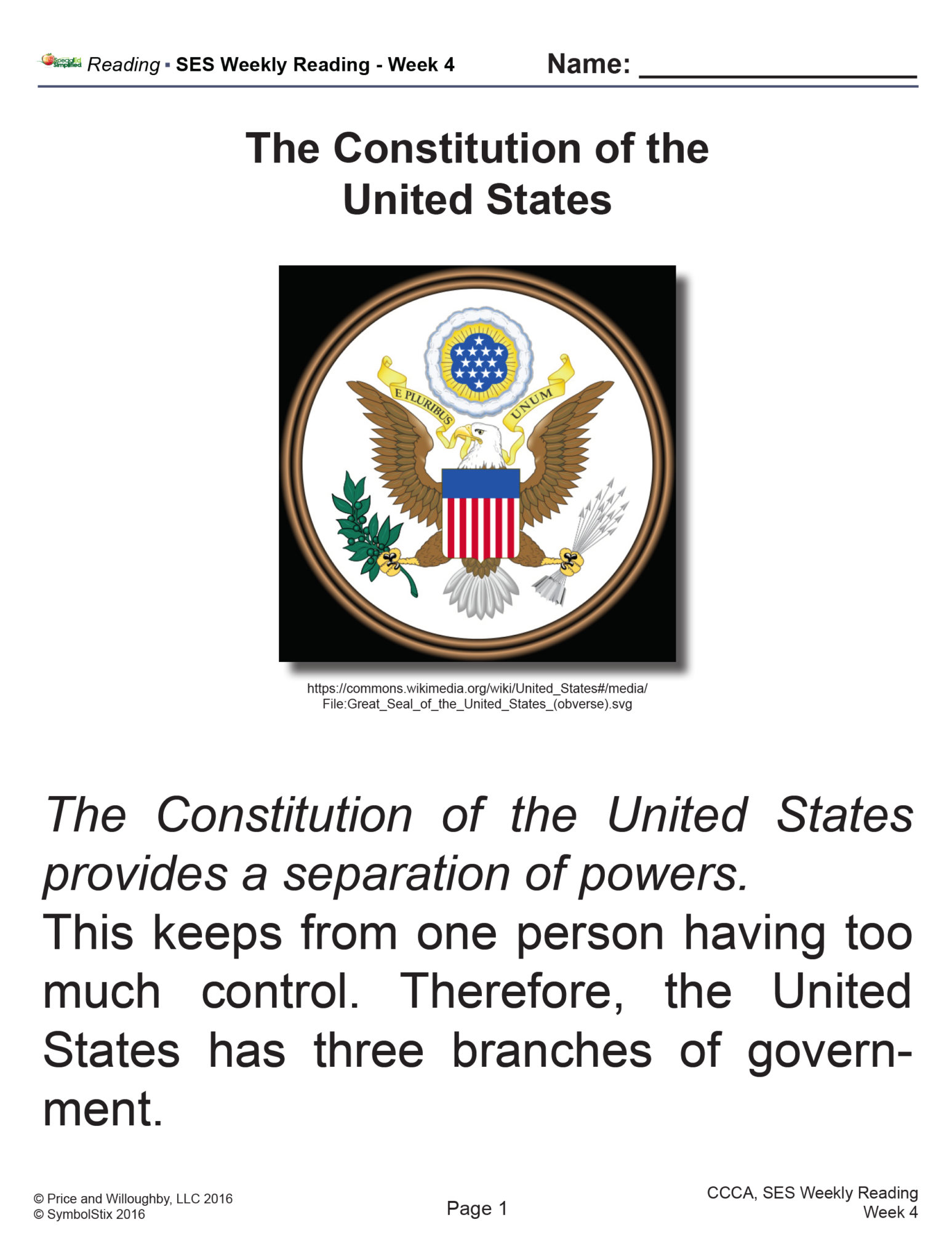 separation of powers symbol